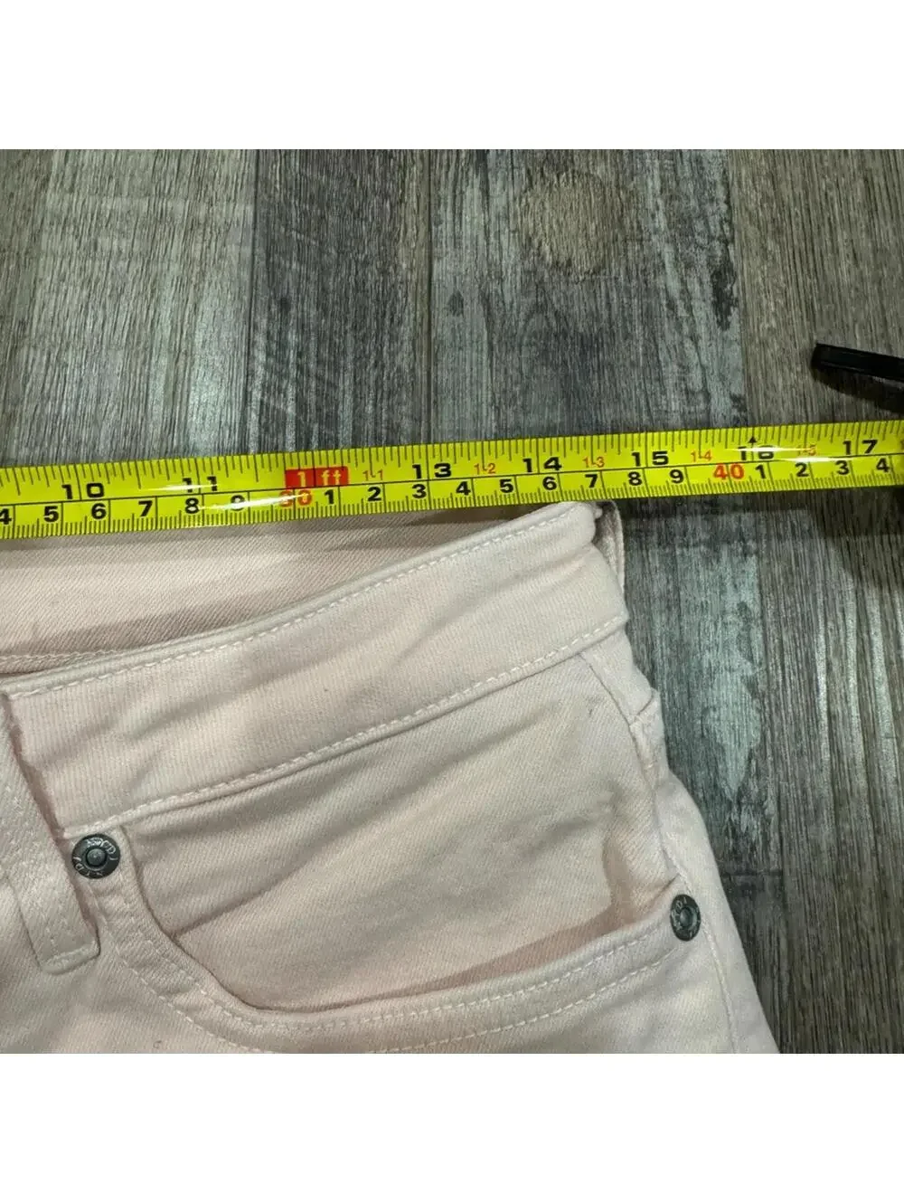 NYDJ Curves 360 Pastel Pink Slim Straight Stretch Ankle Length Jeans- Size 8 - Picture 6 of 8